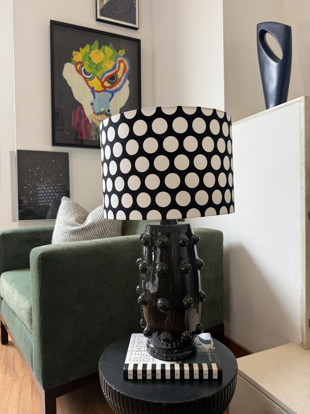 Lámpara de Mesa Bolas Negro + Dots Negro