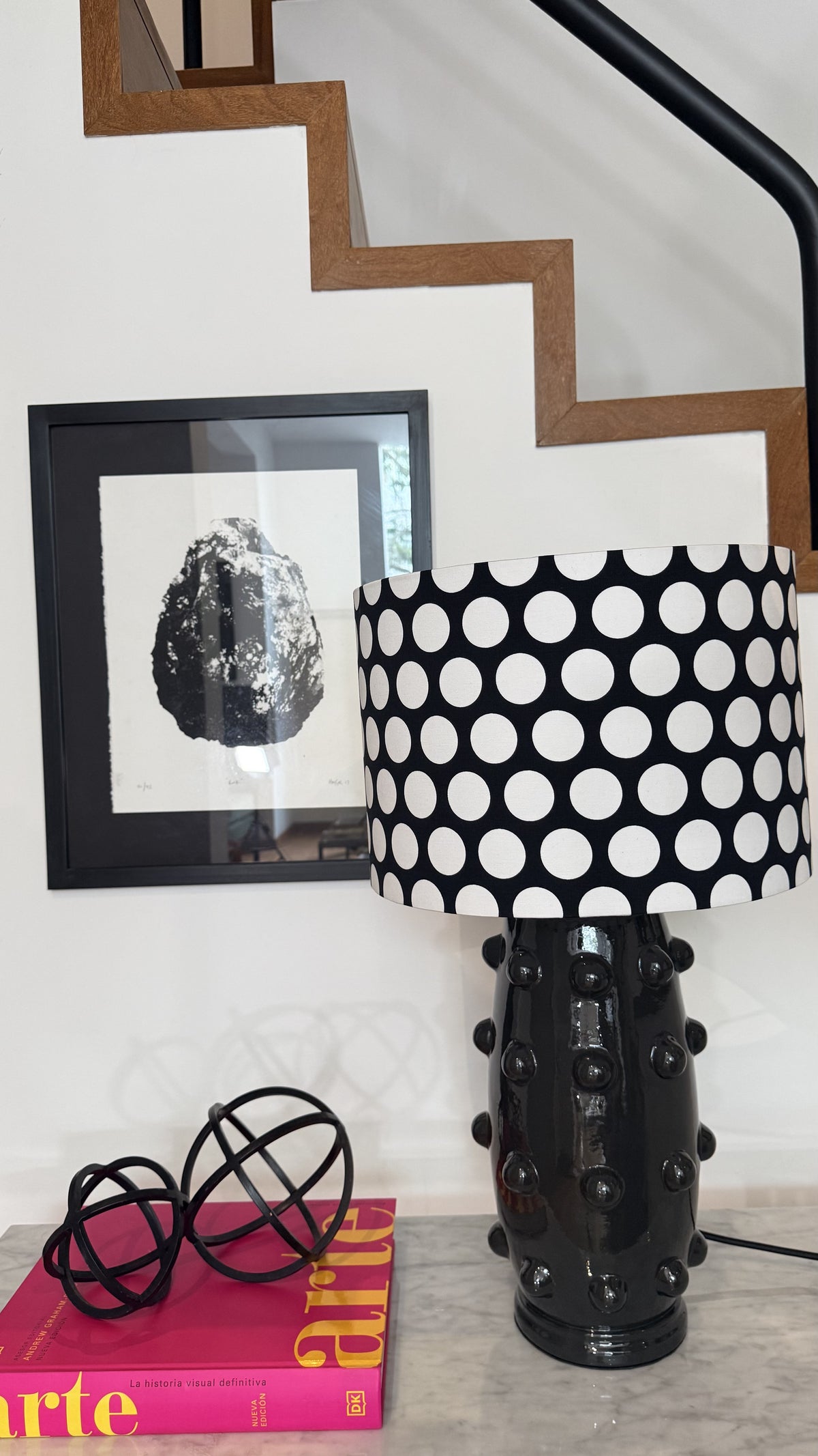 Lámpara de Mesa Bolas Negro + Dots Negro