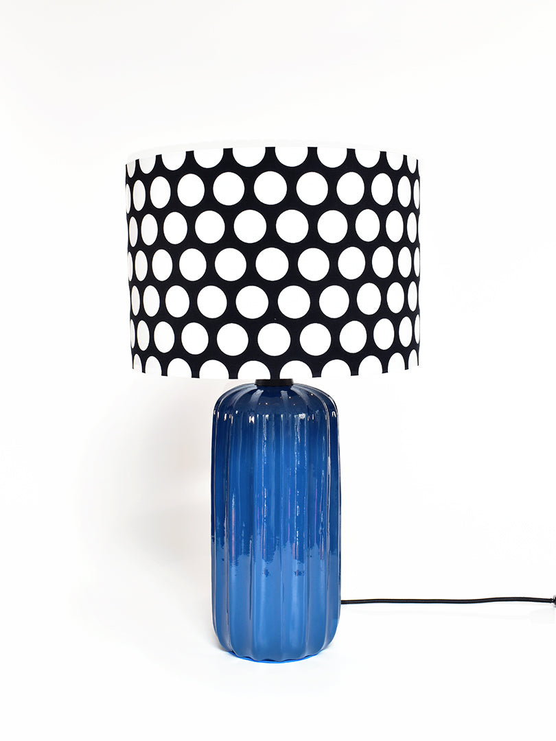 Lámpara de Mesa Caramel Azul + Dots Negro