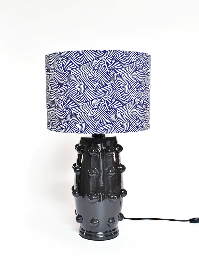 Lámpara de Mesa Bolas Negro + Retro Azul