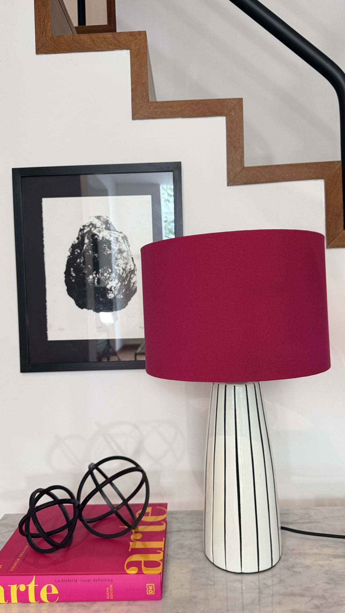 Lines Blanco + Liso Fucsia 02
