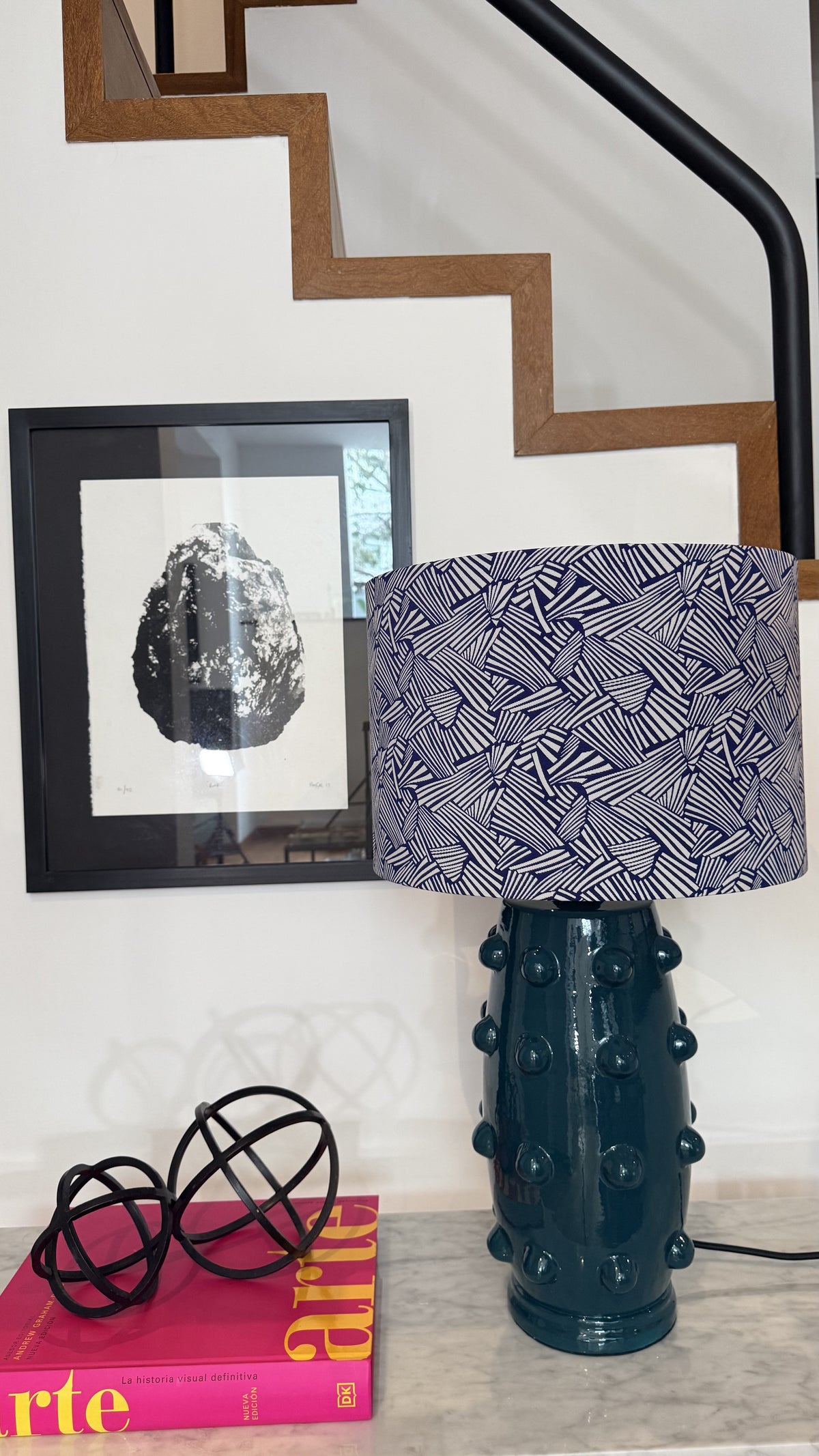 Lámpara de Mesa Bolas Turquesa + Retro Azul