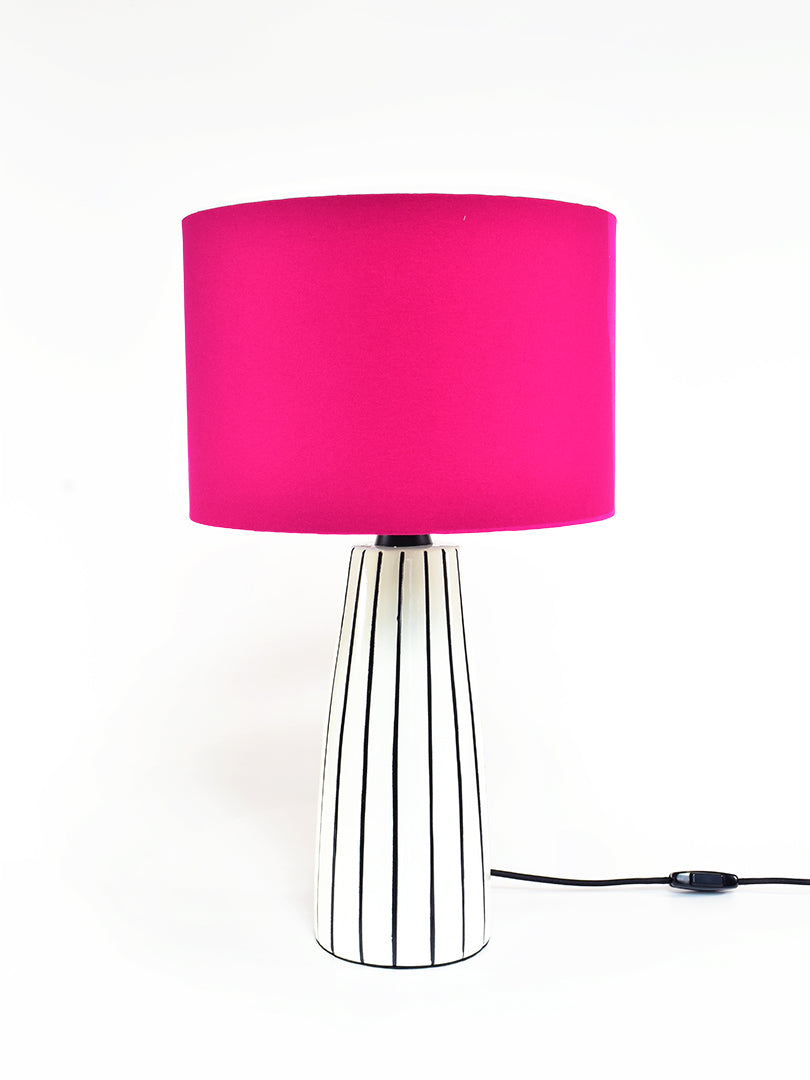 Lines Blanco + Liso Fucsia 01