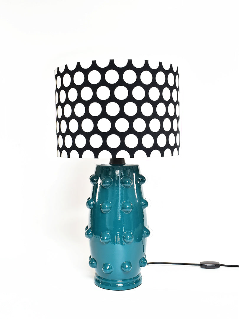 Lámpara de Mesa Bolas Turquesa + Dots Negro