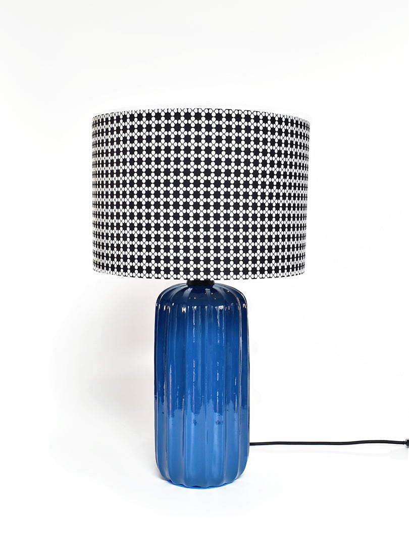 Lámpara de Mesa Caramel Azul + Blossom Negro